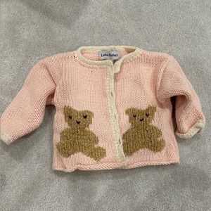 NWT Luba-Robert Pink Bear Sweater 6 months